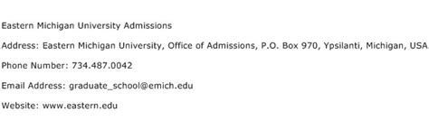 eastern michigan university admissions email